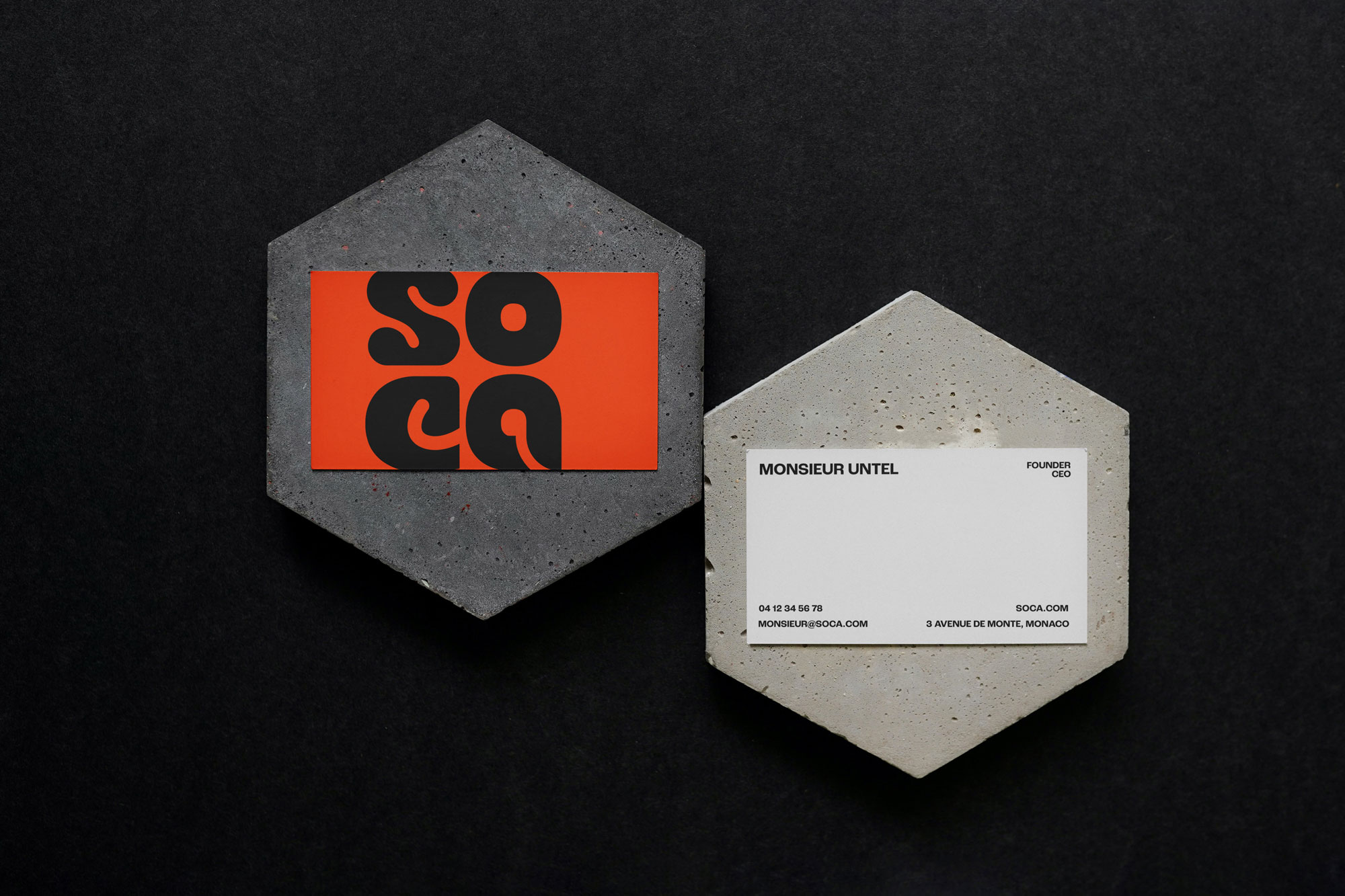 Design de cartes de visites pour la marque Soca / Business card design for the Soca brand