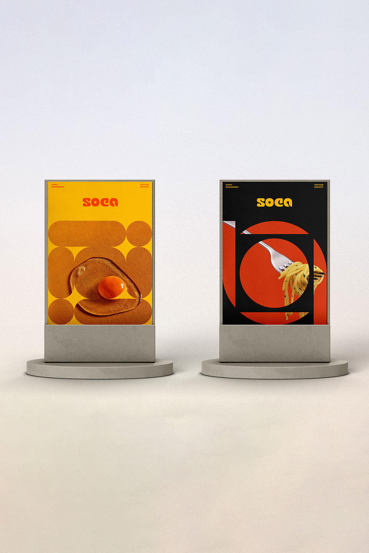 Design graphique de 2 affiches pour la marque Soca / Graphic design of 2 posters for the Soca brand