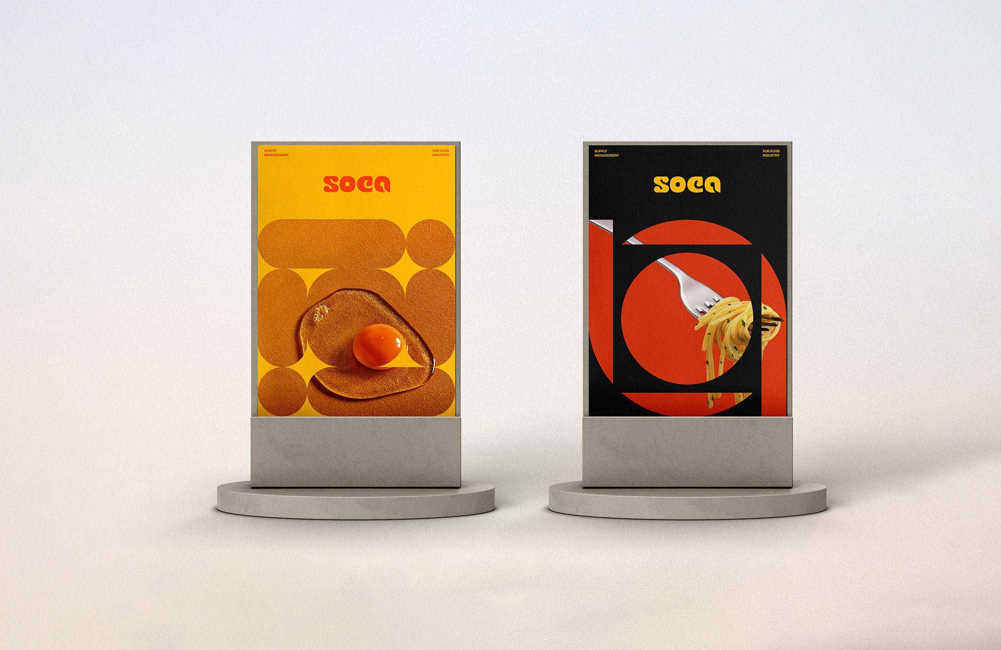Design graphique de 2 affiches pour la marque Soca / Graphic design of 2 posters for the Soca brand